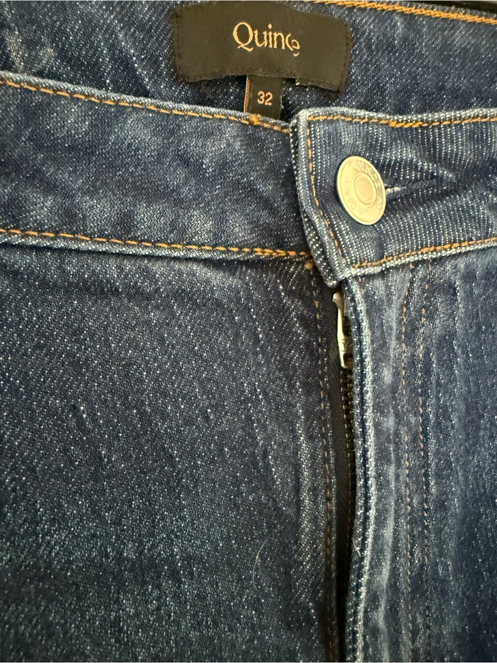 Quince Bella Stretch Relaxed Straight Jeans Stormy Blue 32 High Rise - Picture 3 of 8